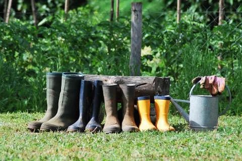 Rubber boots 스톡 사진