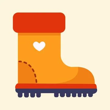 Rubber boots. Vector illustration in flat style イラスト素材