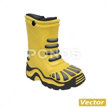 Rubber boots vector isolated on white background Stock Illustration