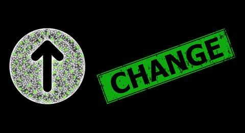 Rubber Change Imprint and Hatched Up Direction Mesh with Bright Flares Stock Illustration