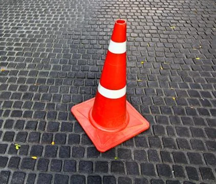 Rubber cone. Stock Photos