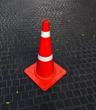 Rubber cone. Stock Photos