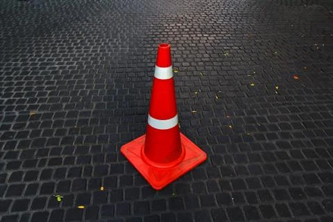 Rubber cone. Stock Photos