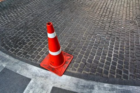 Rubber cone. Stock Photos