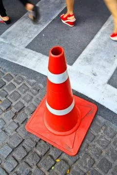 Rubber cone. Stock Photos