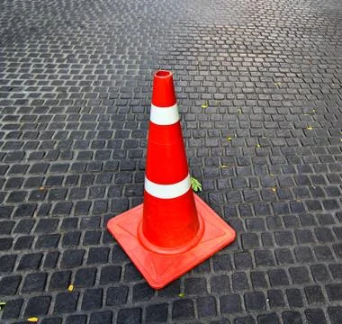 Rubber cone. Stock Photos