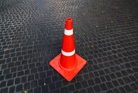 Rubber cone. Stock Photos