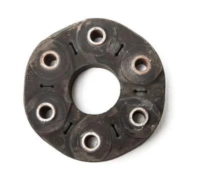 Rubber coupling of the propeller shaft for smooth transmission of torque from Stock Photos