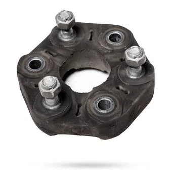 Rubber coupling of the propeller shaft for smooth transmission of torque fr.. Stock Photos