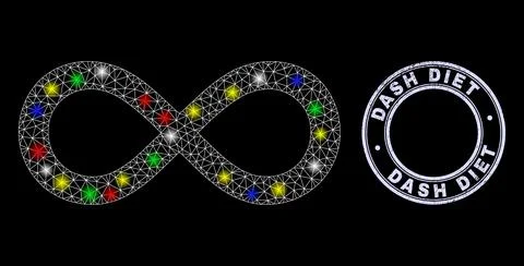 Rubber Dash Diet Badge and Magic Network Infinity イラスト素材