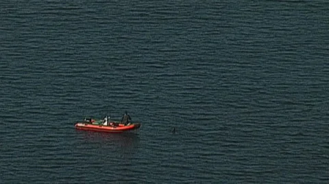 Rubber Dinghy Stock Footage 3677412