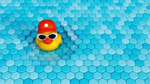 Rubber Duck Bath Loop Animation. Stockbeeldmateriaal 309540988