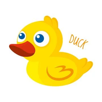 Rubber duck bath toy vector illustration Stock Illustration