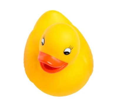 Rubber duck with clipping path Stock Photos
