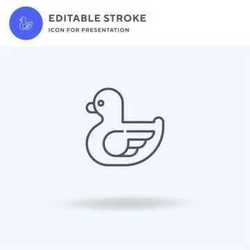 Rubber Duck icon vector, filled flat sign, solid pictogram isolated on white Stock Illustration