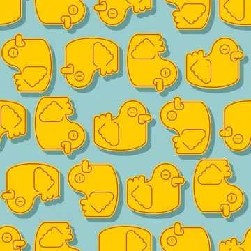 Rubber duck pattern seamless. Baby fabric background Stock Illustration