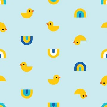 Rubber duck pattern seamless. toy Baby fabric texture. ornament for fabric Stock Illustration