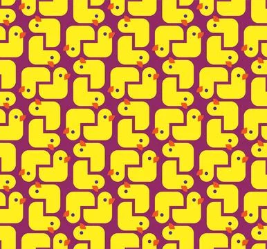 Rubber duck pattern seamless. toy Baby fabric texture. ornament for fabric Stock Illustration