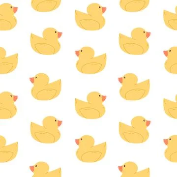 Rubber duck seamless pattern. Vector illustration Stock Illustration