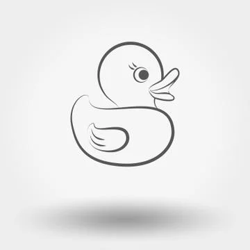 Rubber duck toy Stock Illustration