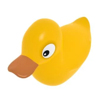 Rubber duck on white background Stock Illustration
