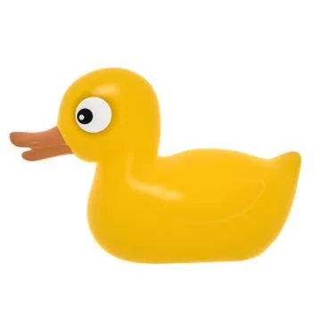 Rubber duck on white background Stock Photos