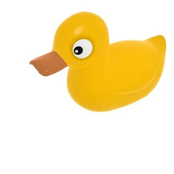 Rubber duck on white background Stock Photos