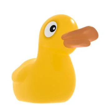 Rubber duck on white background Stock Photos