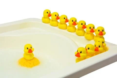 Rubber ducklings Stock-Fotos