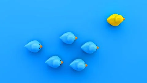 Rubber ducks competition Stock Illustration