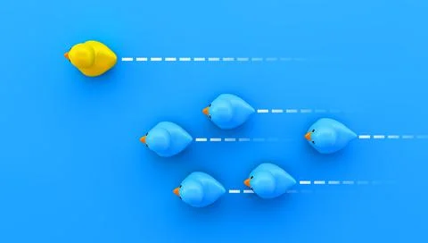 Rubber ducks competition Stock Illustration