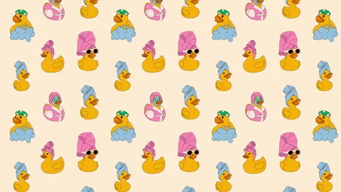 Rubber ducks enjoying a spa day Stock Footage 307936136