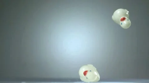 Rubber ducks fall in slow motion. Stock Footage 11612184