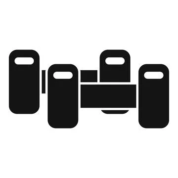Rubber dumbbell icon simple vector. Active fitness 스톡 일러스트