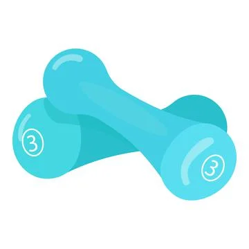 Rubber dumbell icon cartoon vector. Gym equipment Stock Illustration