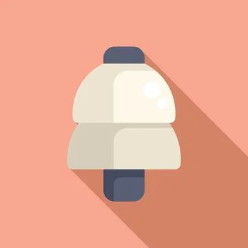 Rubber ear plug icon flat vector. Sound hearing noise 스톡 일러스트