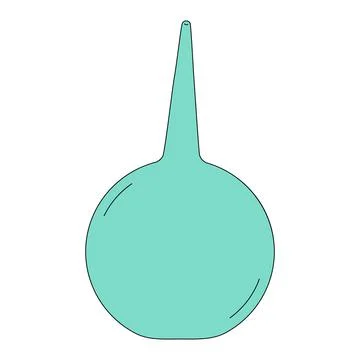 Rubber enema with a soft tip. Vector illustration in cartoon style Ilustración de archivo