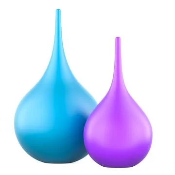 Rubber enemas with soft tips, 3D rendering Stock Illustration