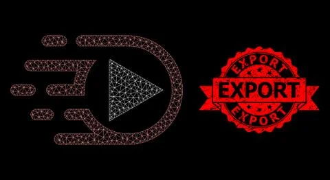 Rubber Export Stamp and Web Mesh Play Function 스톡 일러스트