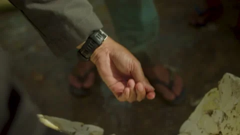 Rubber farmer's hand Stock Footage 210512536
