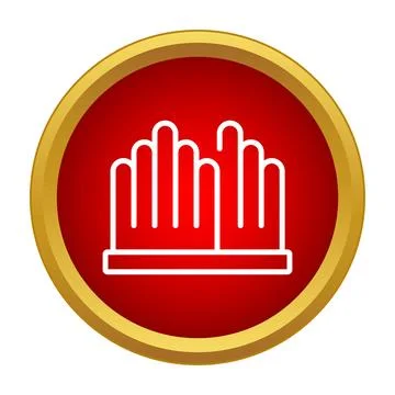 Rubber gloves flat icon for house cleaning Stock Illustration