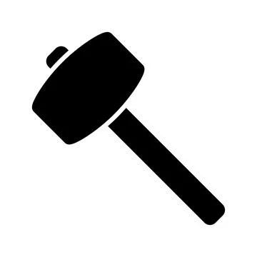 Rubber Hammer icon design template. vector icon design in flat style isolated Stock Illustration
