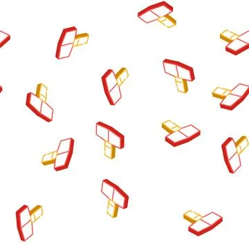 Rubber hammer isometric icon seamless pattern Stock Illustration