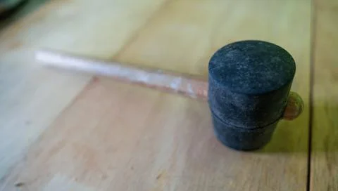 Rubber hammer for services that require more care Foto stock