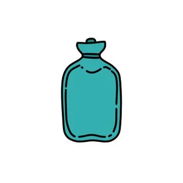 Rubber heating pad doodle icon, vector illustration Stock Illustration