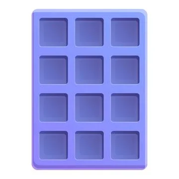 Rubber ice cube tray icon, cartoon style Stockillustratie