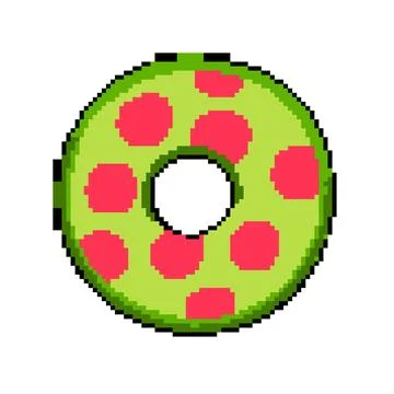 Rubber inflatable ring pixel art vector illustration 스톡 일러스트