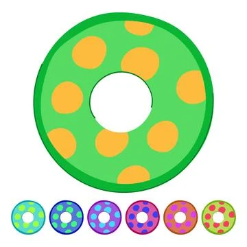 Rubber inflatable ring vector cartoon graphic Stock Illustration