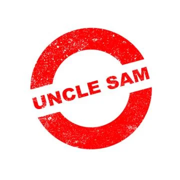 Rubber Ink Stamp Uncle Sam Stock Illustration