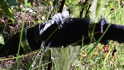 The rubber irrigation hose Video stock 342215867